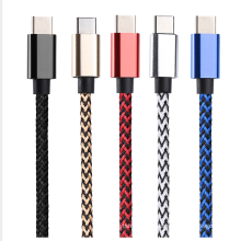 OEM Cable High Quality Colorful Nylon Braid Type C to Type C Cable